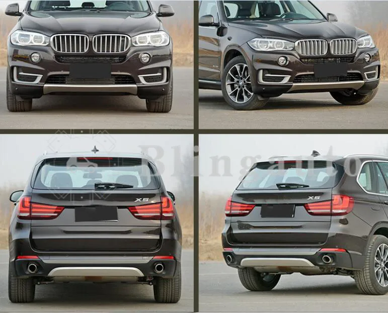 Противоскользящая пластина подходит для B MW X5- ABS покраска защитная пластина Передняя и задняя 2 шт Защитная панель бампер доска