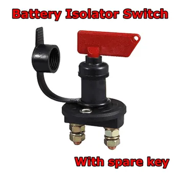 

Power Isolation Switch Battery Cut-off Switch 2 Movable Keys for Truck, ship and ATV Vehicle Accessories with spare key