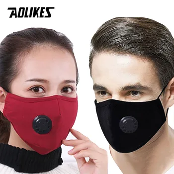 

AOLIKES Sport Face Mask With Filter Activated Carbon PM 2.5 Anti-Pollution Running Cycling Mask With 2 Filters