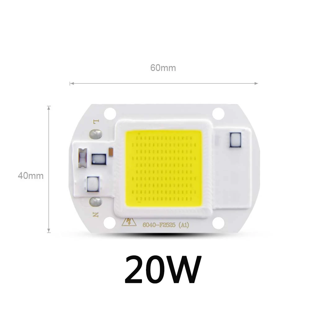20W COB светодиодный чип 220V Светодиодный светильник шарик COB Чип-диод 50 Вт, 20 Вт, 30 Вт, 3/5/7/9W светодиодный светильник лампы чипы не нужен драйвер "сделай сам" для Точечный светильник Потолочные Светильник - Испускаемый цвет: 20W