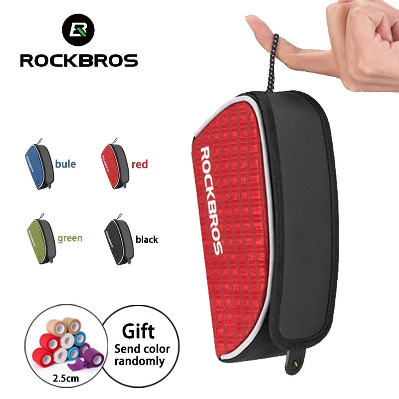 cheap ROCKBROS Bike Bag Rainproof Nylon Bike Top Tube Bag Cycling Bike Bicycle Bag Bike Accessories With Big Capacity Mountain Road