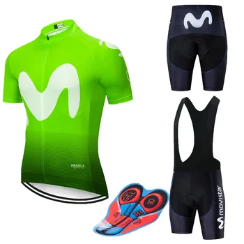 

Team M Fluorescent green Cycling Clothing Bike Jersey Ropa Mens Bicycle Summer Pro Cycling Jerseys Gel Pad Bike Shorts