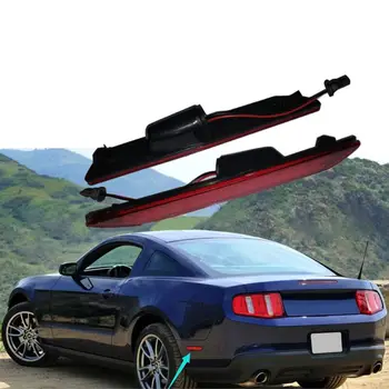 

2Pcs Rear Red LED Side Marker Lamps Turn Signals Lights For Ford Mustang 10-14
