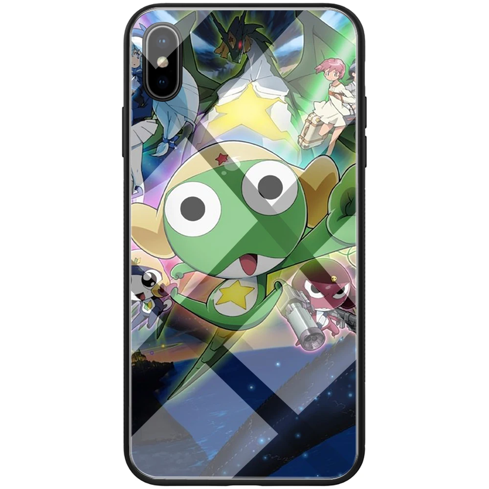 WEBBEDEPP аниме Keroro закаленное стекло ТПУ чехол для iPhone XS Max XR X 8 7 6 6S Plus - Color: TG5