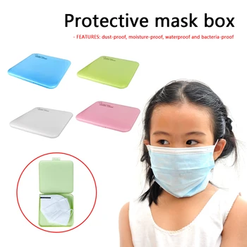 

1PC Face Mask Container Box Waterproof Dustproof Mask Storage Box Disposable Face Cover Organizer Case