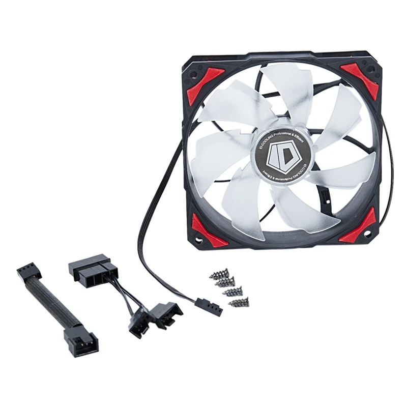 Controller Cooler Pl 12025 120 Mm Led Fans 4 Pin Pwm Control red 5