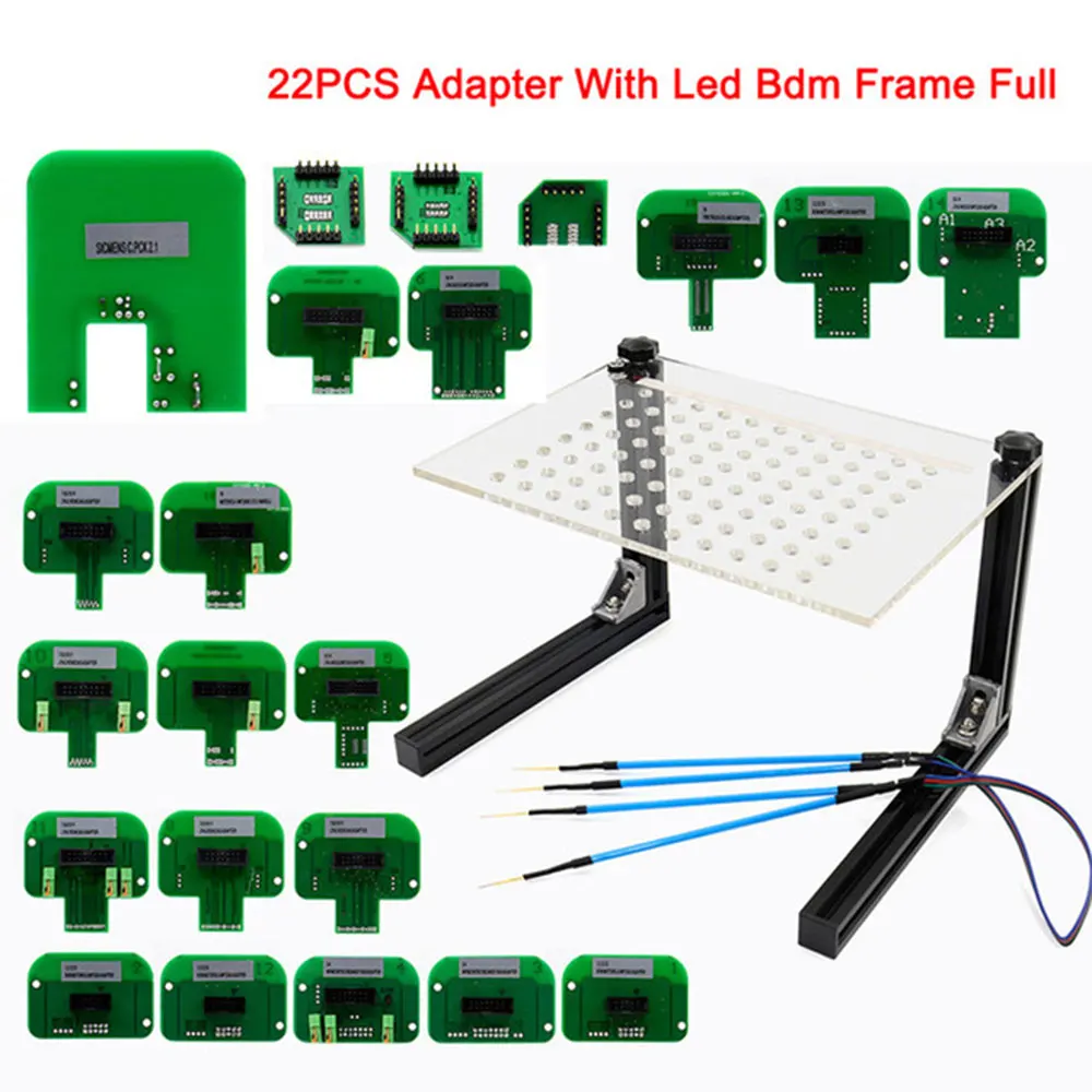  22pcs BDM adapters KTAG KESS KTM Dimsport BDM Probe Adapters Full Set LED BDM Frame ECU RAMP Adapte - 4000035254943