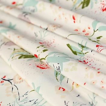 

20 Summer Genuine Silk Floral Printing High-grade Crepe De Chine Fabric