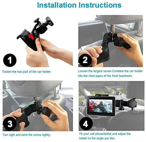 Universal Car Headrest Mount, suporte do assento