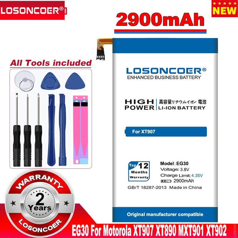 LOSONCOER 2900 мАч EG30 для Motorola Droid RAZR M XT907 XT890 MXT901 XT902 XT905 XT980 батарея|batteries batteries|motorola eg30battery