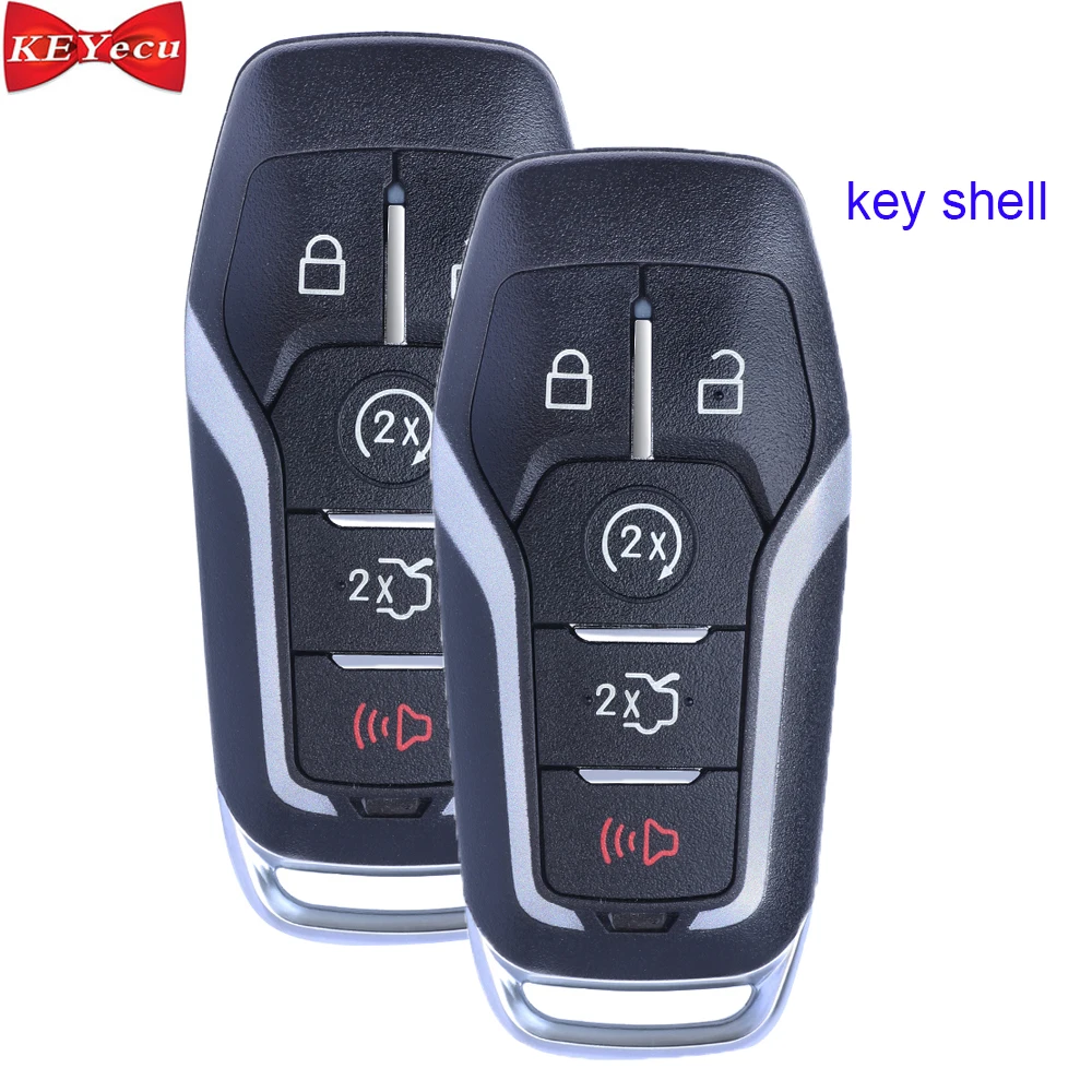 

KEYECU 2pcs for Ford F150 F250 Edge Explorer Fusion Mustang for Lincoln MKC MKX MKZ Remote Key Shell Case Fob M3N-A2C31243300