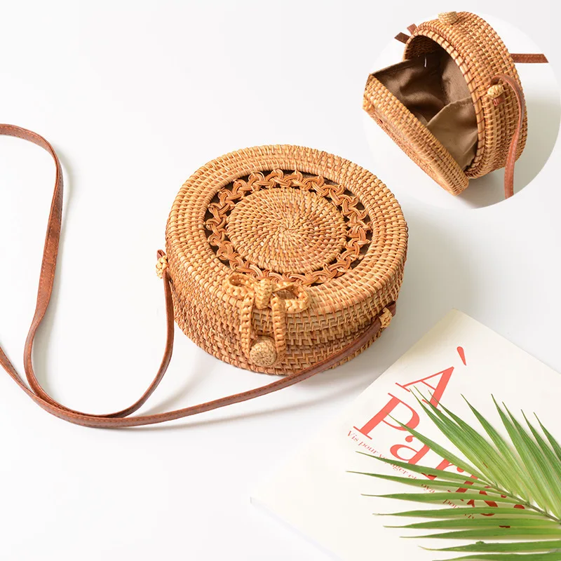  Square Round Mulit Style Straw Bag Handbags Women Summer Rattan Bag Handmade Woven Beach Circle Boh - 32908348974