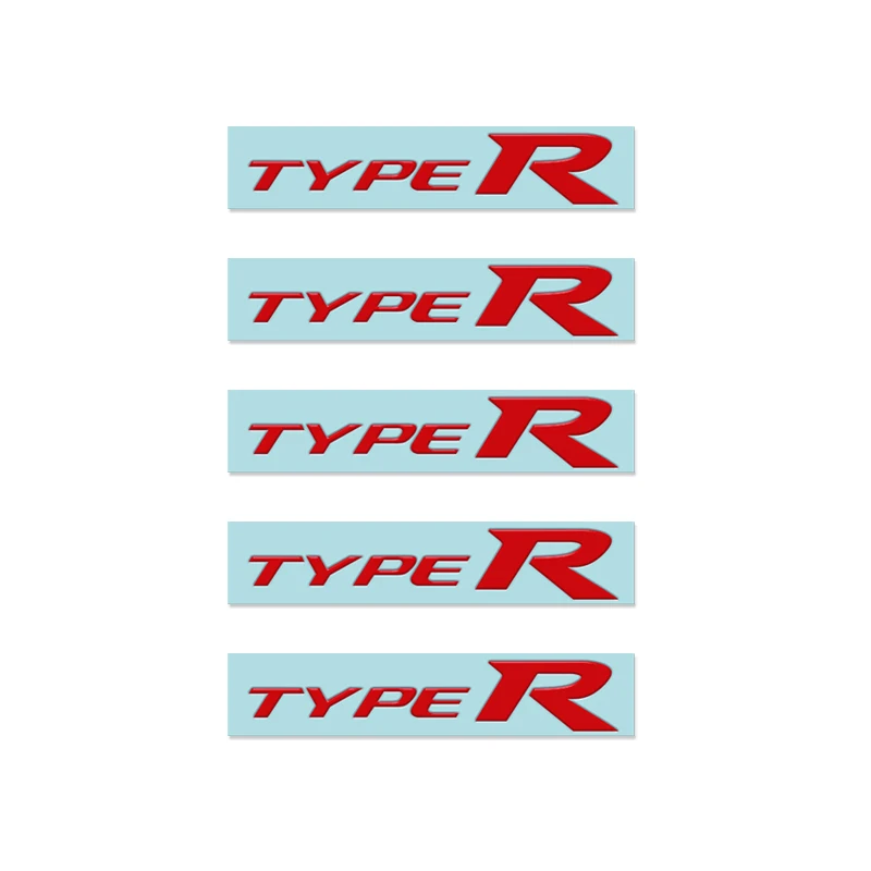 Автомобильный Стайлинг 3D TYPER Тип R гоночная надпись-логотип эмблема значок наклейка Наклейка для HONDA Mugen Авто украшение интерьера аксессуары - Название цвета: Red 5PCS