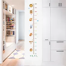 1 шт. забавные мультяшные Животные Музыка рост ребенка линейка Настенная Наклейка для детской комнаты спальня высота метр наклейка s декор комнаты
