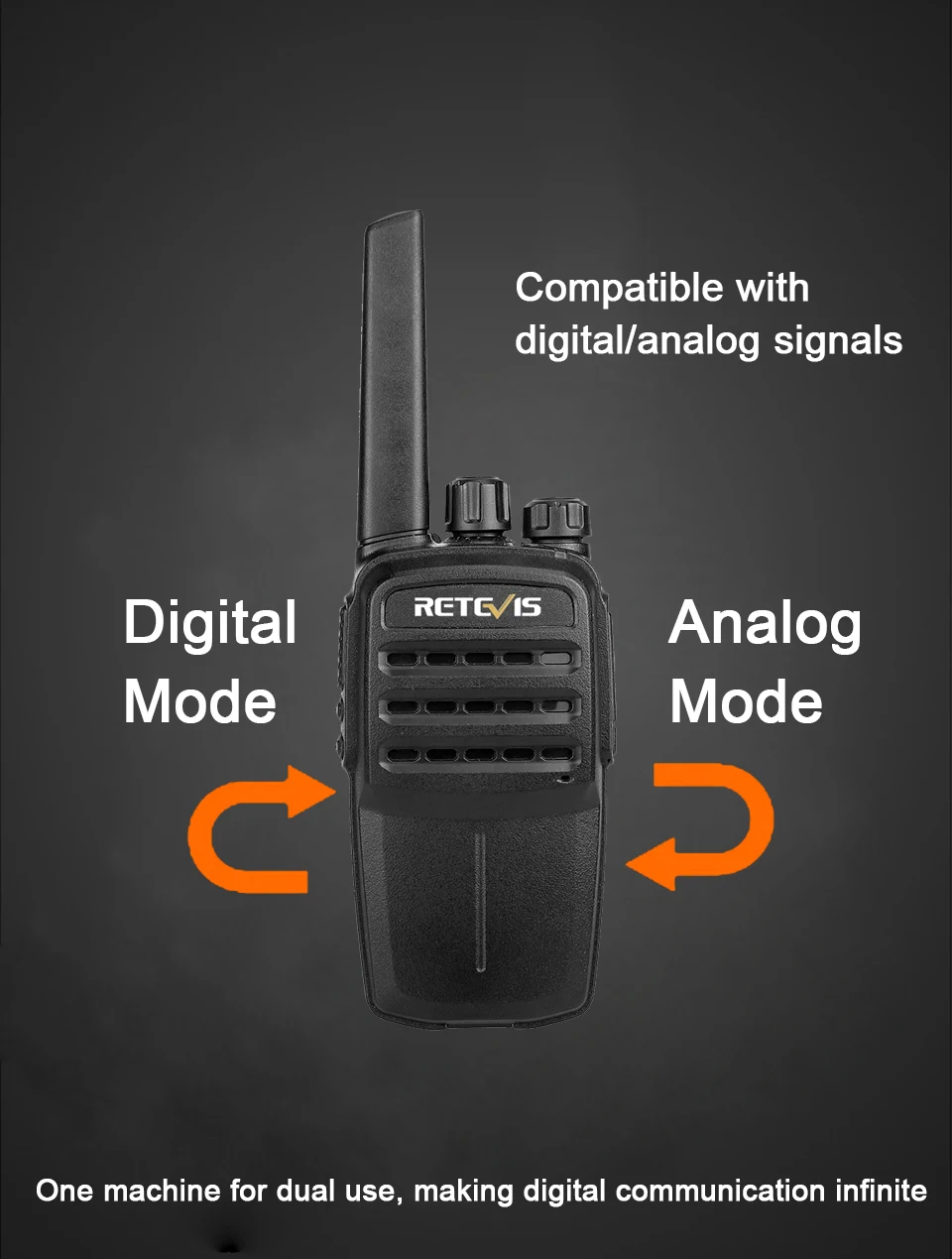 Портативная рация RETEVIS RT40 цифровая двухсторонняя без прав 2 шт. DMR PMR446/FRS PMR 446 МГц 0 5
