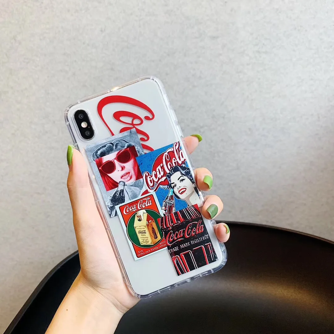 INS Супер Горячая Ретро Кола содовый напиток чехол для телефона iPhone 11 Pro Max X XS XR 6 6s 7 8 Plus культура мягкий прозрачный силиконовый чехол