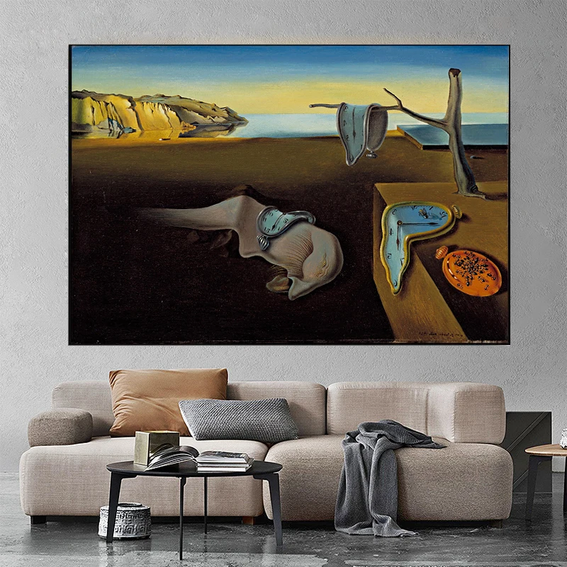 Ontmoedigd zijn voorspelling Echter De Persistentie Van Geheugen Klokken Surreal Canvas Schilderij Salvador  Dali Poster En Prints Wall Art Pictures Voor Woonkamer Decor|Schilderij &  Schoonschrift| - AliExpress