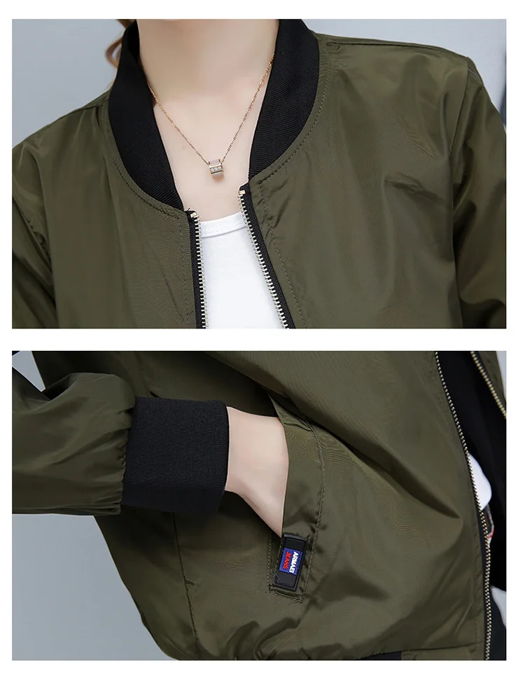 Пальто женское весна и осень стиль BF Harajuku-стиль короткий большой размер Двусторонняя ноская Свободная куртка бейсбольная