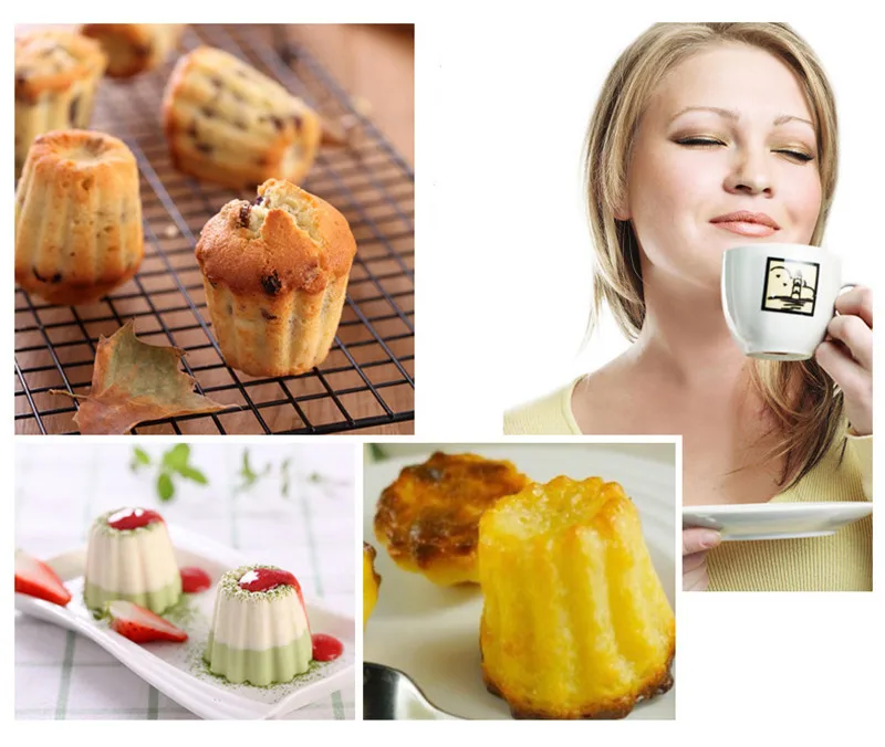 Caneles силиконовая форма для торта Bordelais рифленая формочка для торта, мусс, кекс, DIY Инструменты для выпечки