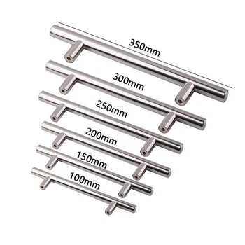 New 25 126 T Bar Straight Handle Cabinet Handles 10mm Stainless Steel Cabinet Kitchen Door Handle Pull Knobs for Furniture