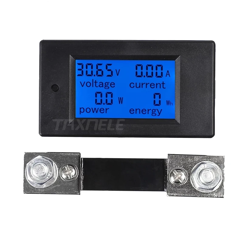 100A DC Digital Watt KWH Current Power Energy Meter Ammeter Voltmeter 7-100V US 