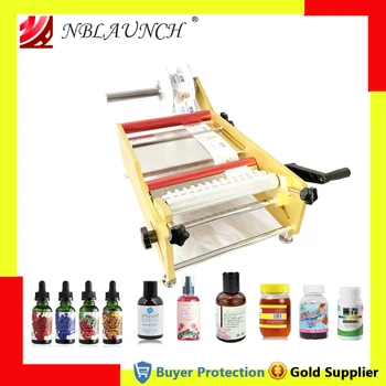 

Strong Frame Manual Round Bottle Labeling Machine Label Sticker Machine Glass Plastic Bottle Labeling Machine By Hand Device