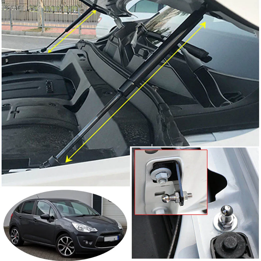Передняя крышка капота для Citroen C3 2009 2016 модифицированные газовые стойки