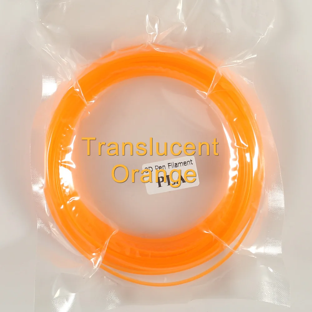 3d принтер PLA нити 1,75 мм 10 м красочные печатные материалы для 3D печатной ручки - Цвет: translucent orange