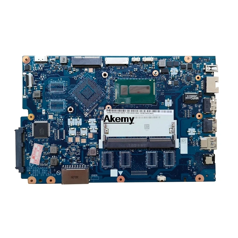 Для lenovo Ideapad 100-15IBD Материнская плата ноутбука 5B20K25458 SR23Y I5-5200U CG410/CG510 NM-A681