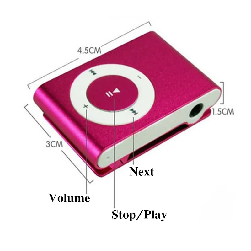 20p! Мини MP3 плеер с металлическим корпусом внешний вставленный SD/TF поддержка 1 8 ГБ