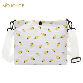

Strawberry Print Shoulder Satchel Packs Canvas Women Large Crossbody Bags Fruit Canvas Design Ladies Shoulder bag Dropshipping