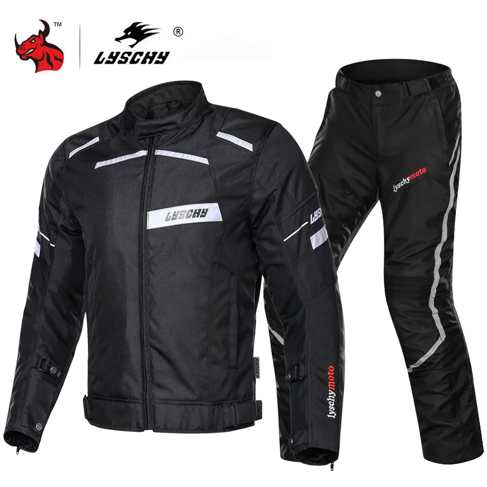 LYSCHY Motorcycle Jacket Waterproof Reflective Moto Jacket Protective Gear Men Motorbike Riding Jacket Chaqueta Moto Clothing
