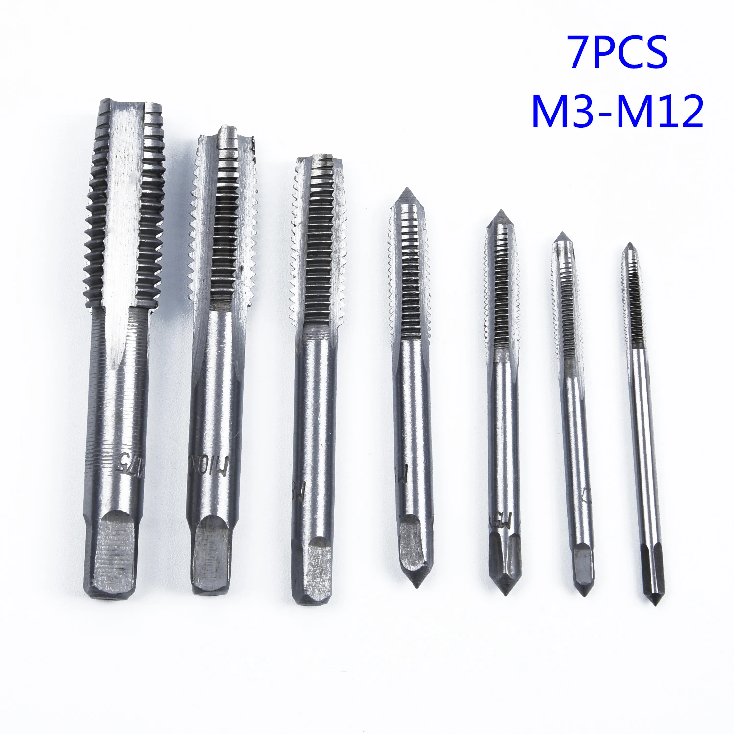 7 шт. метрический конус резьбы сверло M3/M4/M5/M6/M8/M10/M12 прочный