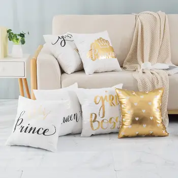 

Light Luxury Simple Short Plush Bronze Pillow Cushions (Excluded Pillow Interior) Bronze Pillowcase Customization Wholesale