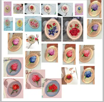 

ROSE Craft Stich Cross Stitch Bookmark Metal Silver Golden Needlework Embroidery Crafts Counted Cross-Stitching Kit Pansy
