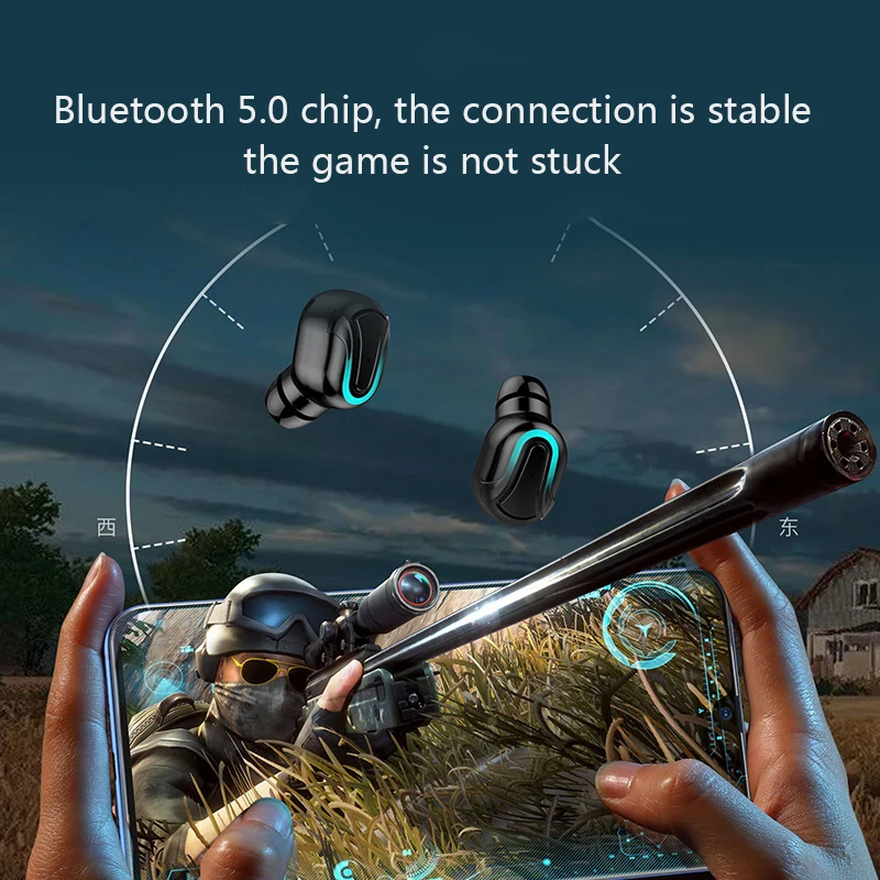 TWS 5,0 Bluetooth наушники 3D стерео беспроводные наушники HIFI Звук спортивные наушники игра не задерживается беспроводные наушники