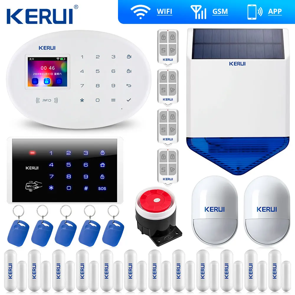 Система домашней сигнализации KERUI W20 Wi Fi GSM беспроводная клавиатура дистанционное