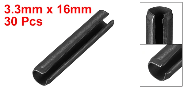 Uxcell 50/30 шт. дюбель штифт углеродистая сталь сплит пружинная полка для рулонов поддержка штифт нерезьбовой цилиндрический крепеж черный