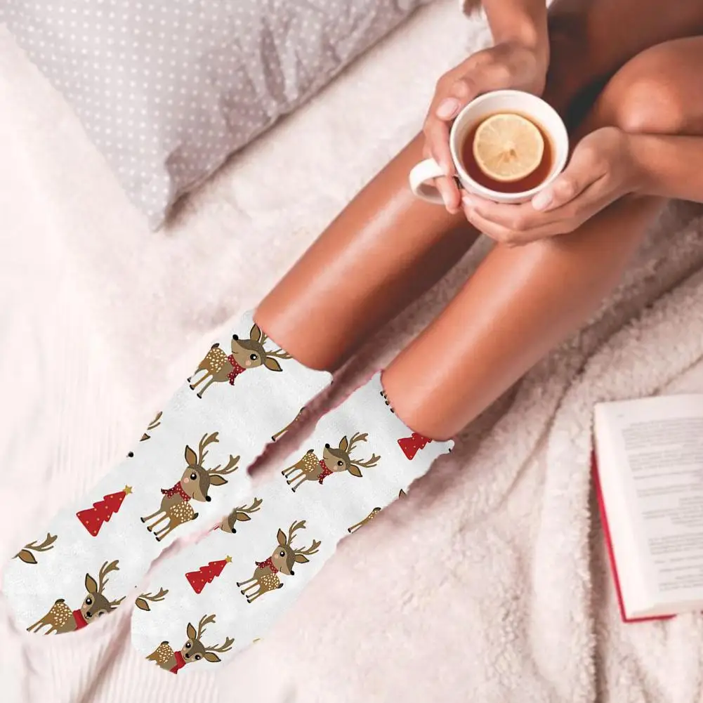 Хлопковые рождественские носки для женщин и мужчин новинка 2019 года Осень зима