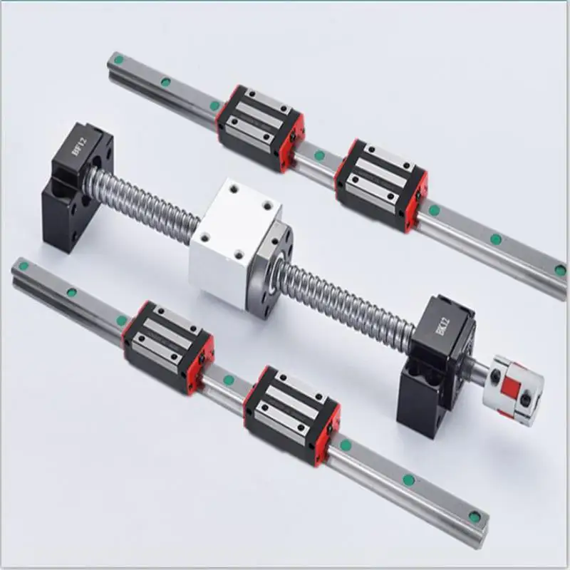 

SFU1610 ball screw set L1100mm +linear rails 2pcs HGR20 square guide+4pcs HGH20CA /HGW20CC carriages blocks for cnc Machine