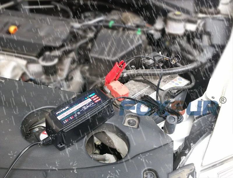 Умное 4 ступенчатое автомобильное зарядное устройство для аккумуляторов 12 В 5 А