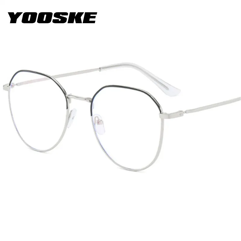 YOOSKE Anti Blue Ray готовые очки для близорукости женские нестандартные металлические