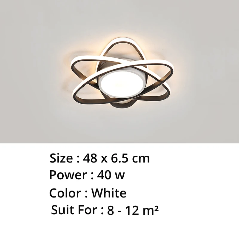 C White 48x6.5 Современный светодиодный потолочный светильник для гостиной, спальни, столовой, алюминиевый корпус, для помещений, дома, в помещении, светильник - Цвет корпуса: C White 48x6.5