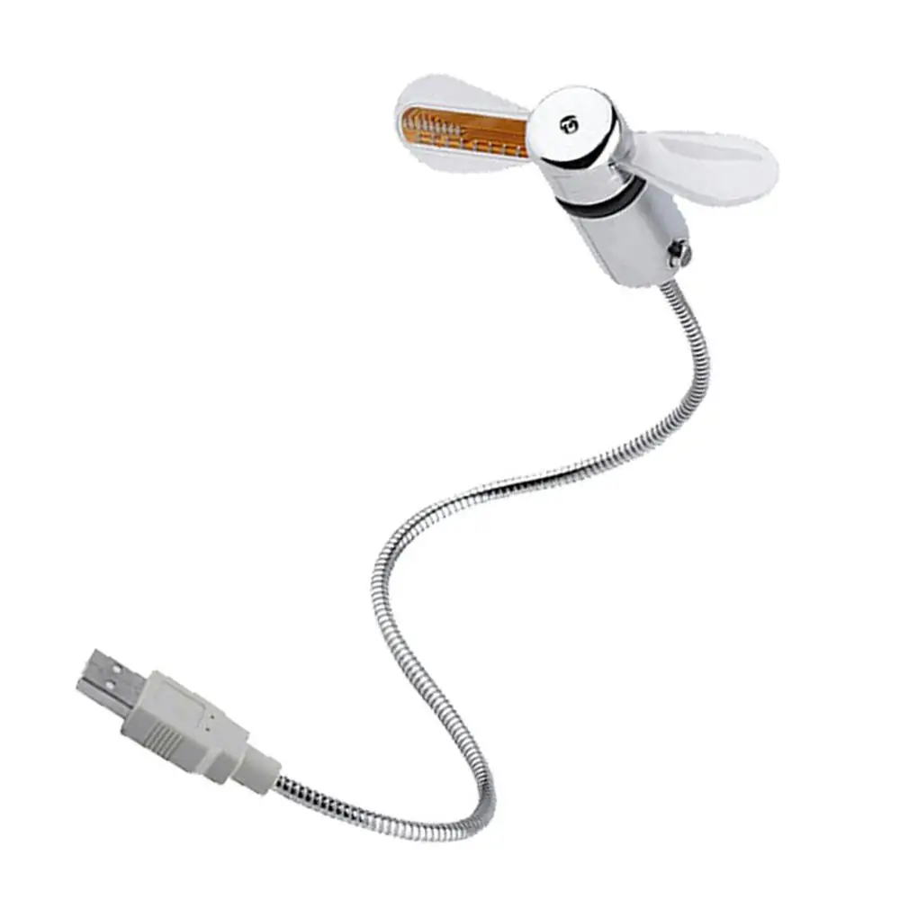 Мини Usb вентилятор гаджеты гибкий светильник с гусиной головкой Led Usb Охлаждающий мигающий вентилятор с дисплеем температуры для ПК, ноутбука, стола