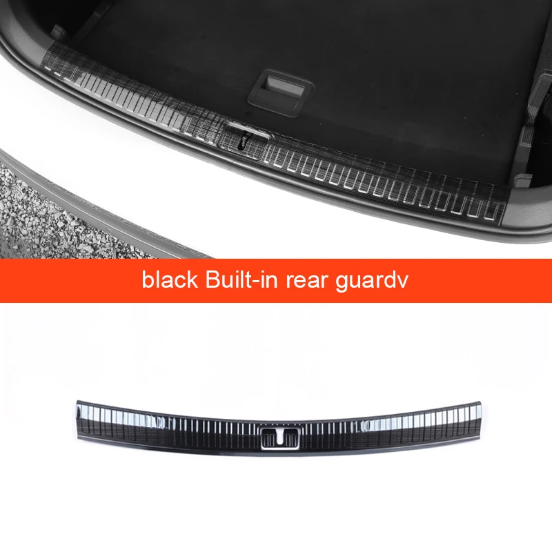 For Tiguan Second Generation Car Rear Trunk Guards Cover Trim Car Rear Bumper Trunk Guards Cover Fitting - Цвет: 1pcs as picture