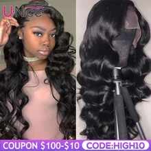 Волосы UNICE синтетические волосы на кружеве al Искусственные парики бразильский средства ухода за кожей волна длинные