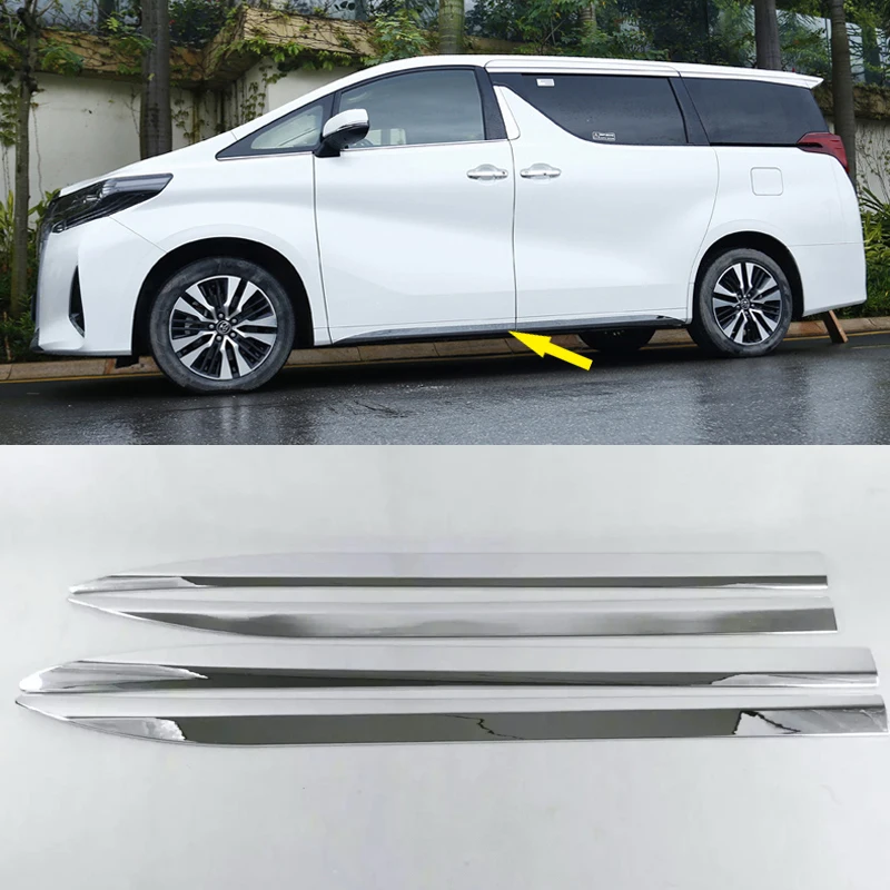 ABS хромированный внешний боковой корпус автомобильной двери формовочная крышка отделка 4 шт. подходит для Toyota Alphard AH30