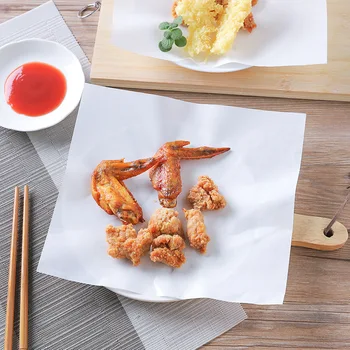 

50 sheets Non-Stick Fried pad paper Oil-absorbing paper parchment Baking paper liners Butter hamburger Square oil filter paper