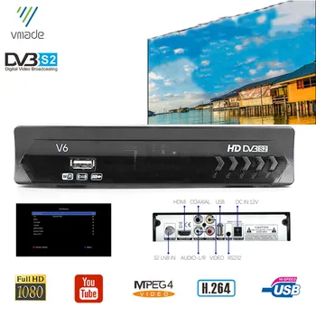 

Vmade 2020 Newest Fully HD 1080P Digital TV Box DVB-S2 Satellite TV Receiver Decoder Support Youtube Bisskey H.264 MPEG4 WIFI 5G