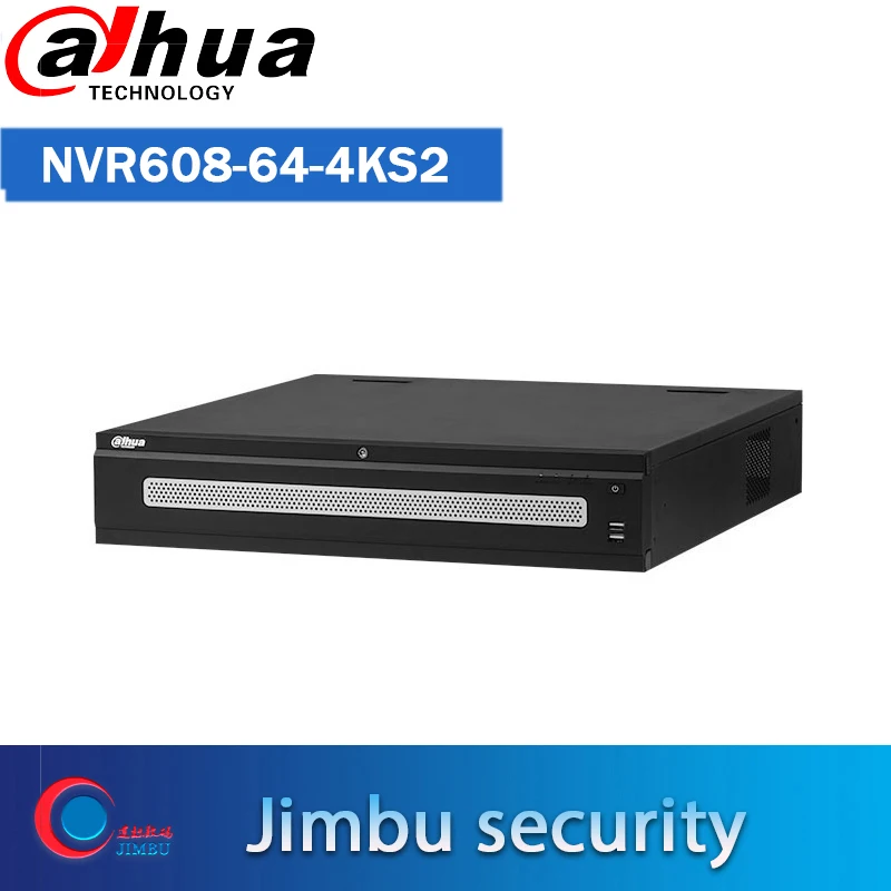 Видеорегистратор Dahua NVR H.265 64ch 4K NVR608-64-4KS2 разрешением до 12 МП для предварительного просмотра и воспроизведения